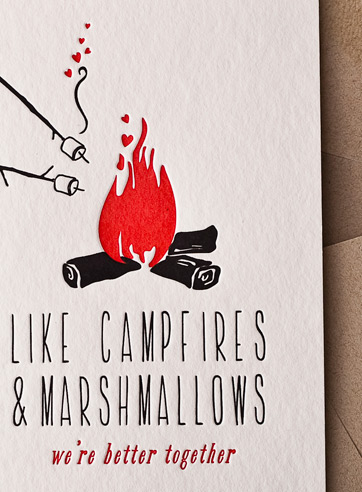 VIEW WIDE IMAGE like-campfires-letterpress-folded-card