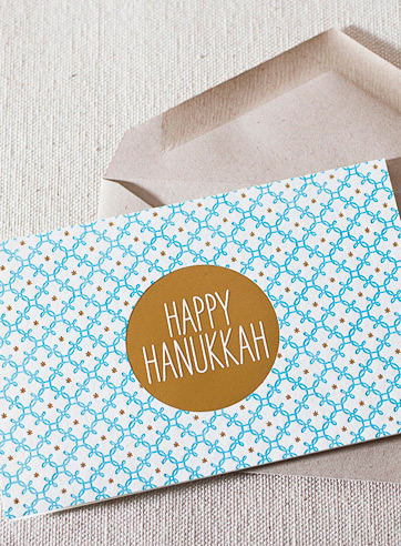 happy-hanukkah-letterpress and foil-folded-card