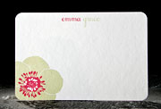 Alzette flowers letterpress stationery, business cards, calling cards