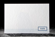 Brier stars blue letterpress stationery, birth announcements