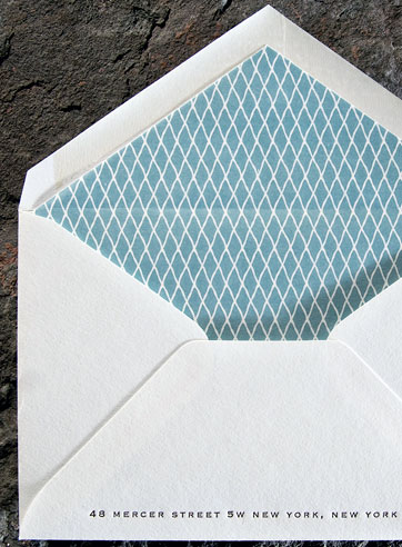 VIEW WIDE IMAGE Barrow masculine monogram letterpress stationery, blue, brown