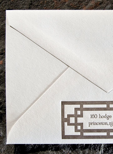 Plym custom letterpress stationery, business cards, letterpress invitations, green, brown