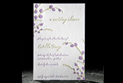 Odet letterpress stationery, business cards, letterpress invitations, purple, romantic