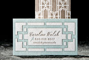 Plym custom letterpress stationery, business cards, letterpress invitations, green, brown