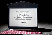 Pocket fold wedding invitation: Burstell