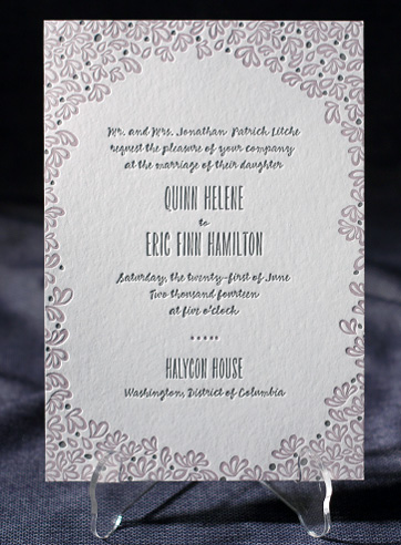 the aneto wedding invitation is part of Smock's letterpress & foil collection. free shipping, free c
