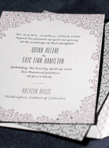 the aneto wedding invitation is part of Smock's letterpress & foil collection. free shipping, free c