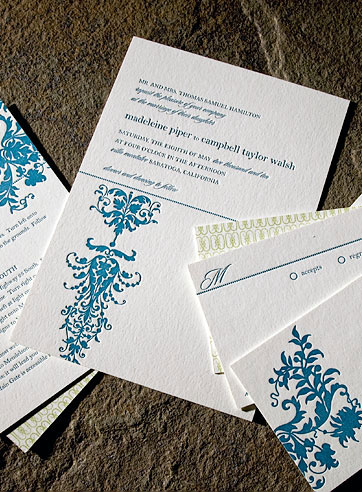 VIEW WIDE IMAGE the cavall wedding invitation is part of Smock's letterpress & foil collection. free shipping, free