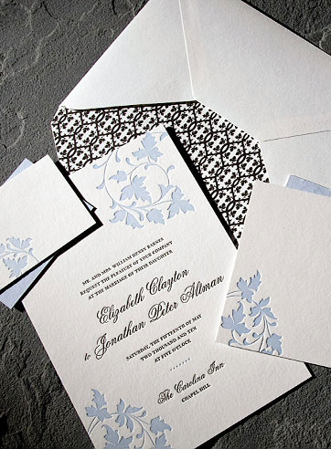 the chasseral wedding invitation is part of Smock's letterpress & foil collection. free shipping, fr