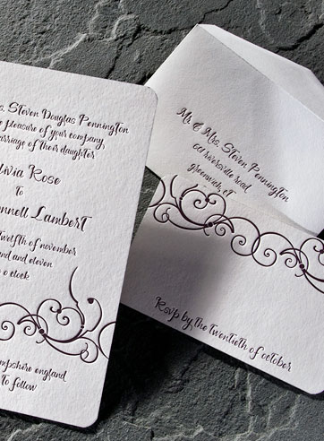 VIEW WIDE IMAGE the cindrel wedding invitation is part of Smock's letterpress & foil collection. free shipping, free