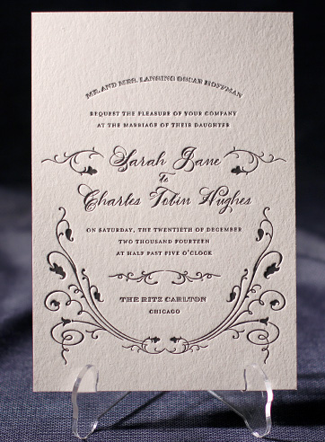 the everest wedding invitation is part of Smock's letterpress & foil collection. free shipping, free