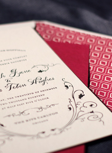 the everest wedding invitation is part of Smock's letterpress & foil collection. free shipping, free