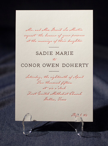 the fitzroy-custom wedding invitation is part of Smock's letterpress & foil collection. free shippin