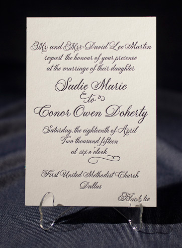 the fitzroy wedding invitation is part of Smock's letterpress & foil collection. free shipping, free