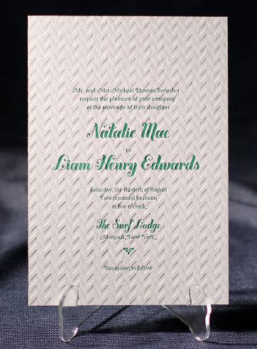 the hekla wedding invitation is part of Smock's letterpress & foil collection. free shipping, free c