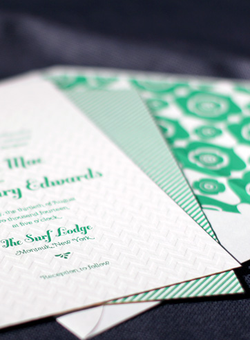 the hekla wedding invitation is part of Smock's letterpress & foil collection. free shipping, free c