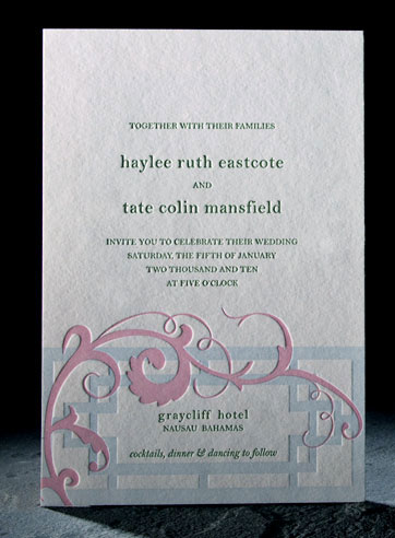 the helani wedding invitation is part of Smock's letterpress & foil collection. free shipping, free 
