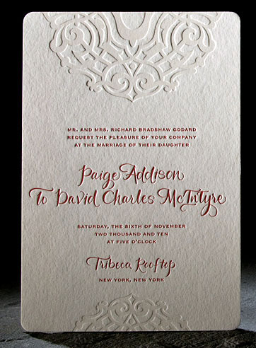 VIEW WIDE IMAGE the lashar wedding invitation is part of Smock's letterpress & foil collection. free shipping, free