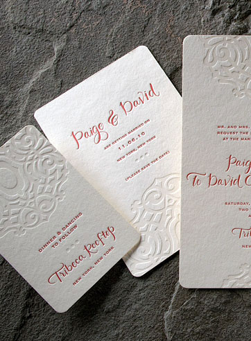 VIEW WIDE IMAGE the lashar wedding invitation is part of Smock's letterpress & foil collection. free shipping, free