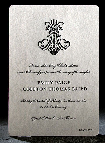 VIEW WIDE IMAGE Eco-friendly letterpress invitation: Nevis