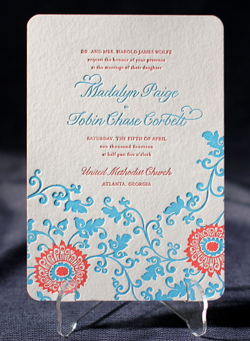 VIEW WIDE IMAGE the ossa wedding invitation is part of Smock's letterpress & foil collection. free shipping, free cu