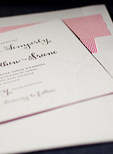 VIEW WIDE IMAGE the piedmont wedding invitation is part of Smock's letterpress & foil collection. free shipping, fre