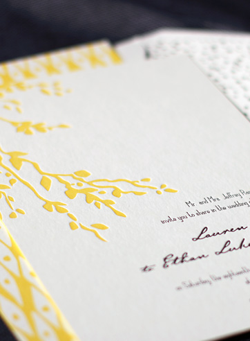 the robson wedding invitation is part of Smock's letterpress & foil collection. free shipping, free 