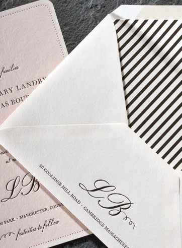 pink and black wedding invitations