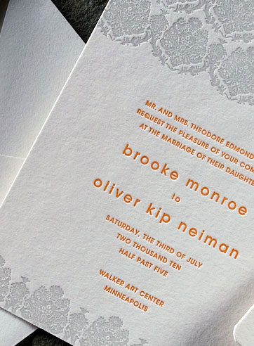All of our letterpress invitation designs can 