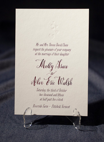 VIEW WIDE IMAGE the tatra-custom wedding invitation is part of Smock's letterpress & foil collection. free shipping,