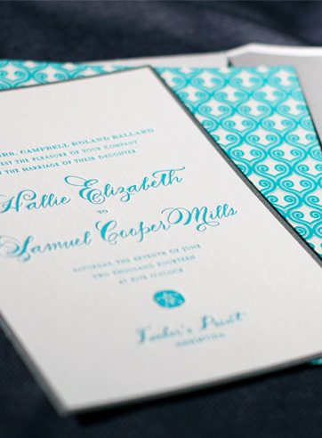 the walsh wedding invitation is part of Smock's letterpress & foil collection. free shipping, free c